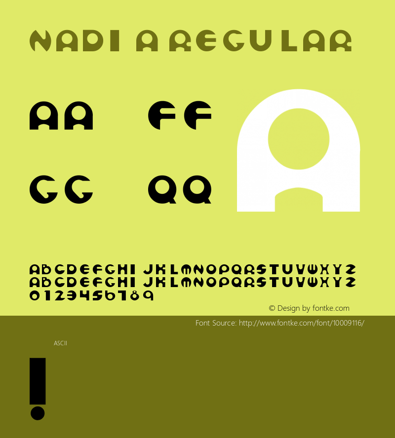 Nadia Regular Unknown Font Sample