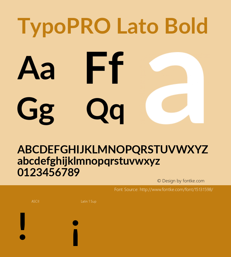 TypoPRO Lato Bold Version 2.010; 2014-09-01; http://www.latofonts.com/ Font Sample