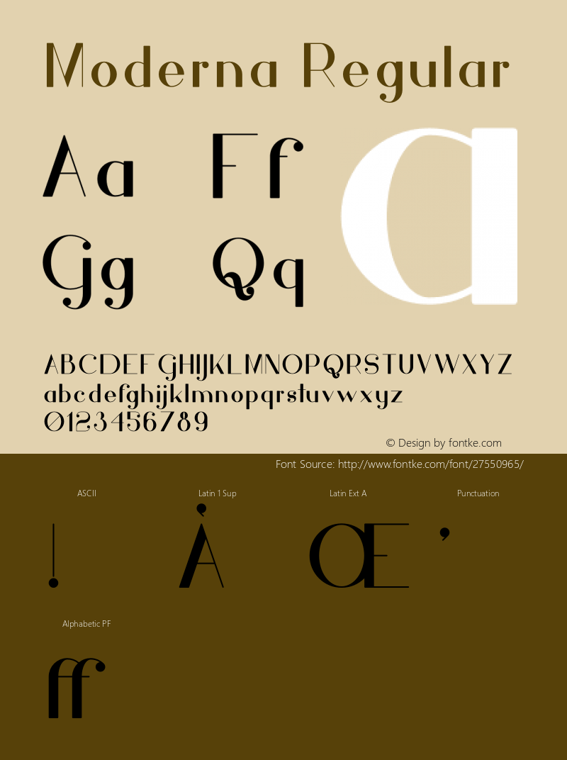 Moderna Version 1.002;Fontself Maker 3.0.0-3 Font Sample