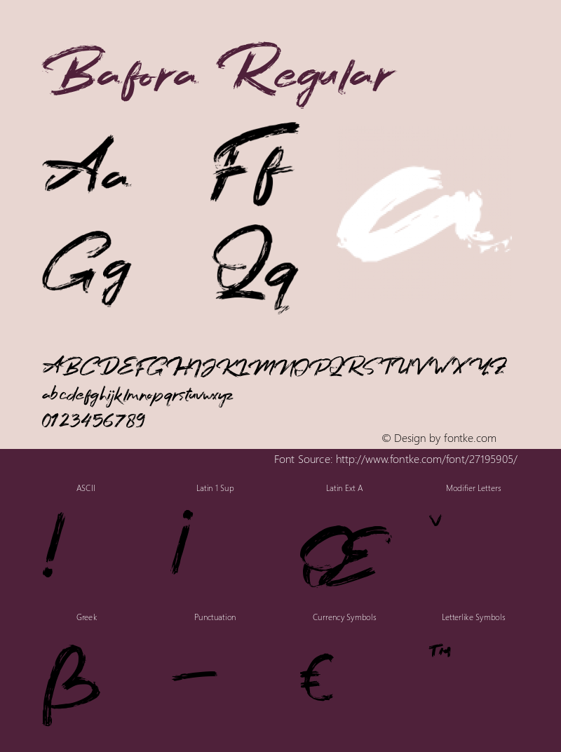 Bafora Version 1.00;August 22, 2018;FontCreator 11.5.0.2427 64-bit Font Sample