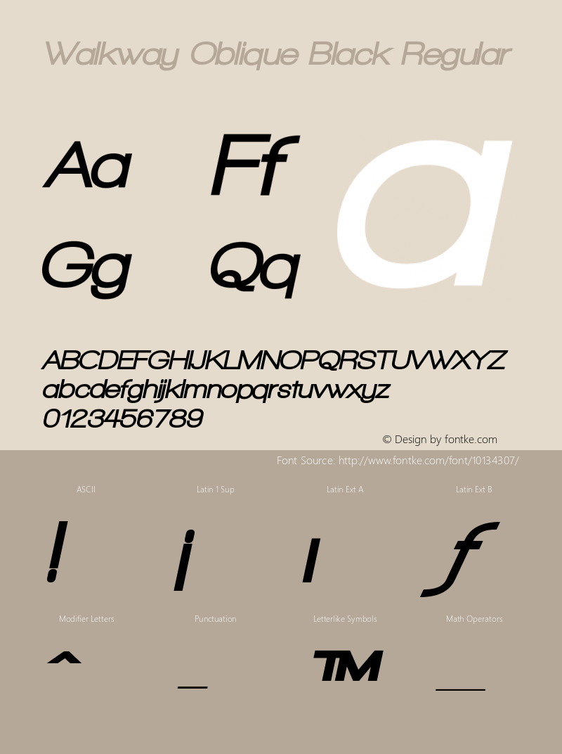 Walkway Oblique Black Regular 1.0 Font Sample