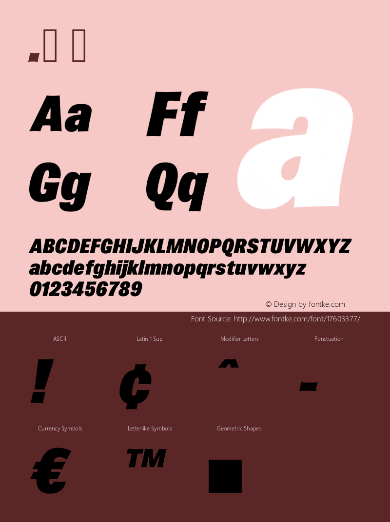 .  Version 1.000 Font Sample