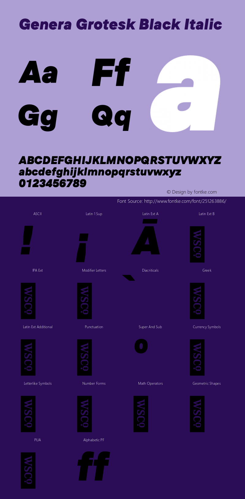 Genera Grotesk Black Italic Version 1.000;October 17, 2022;FontCreator 14.0.0.2883 64-bit图片样张