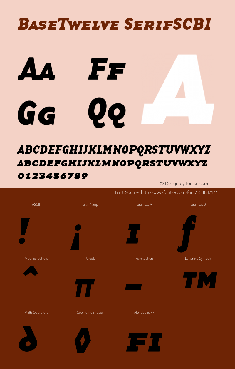 BaseTwelveSerifSCBI Version 001.000 Font Sample