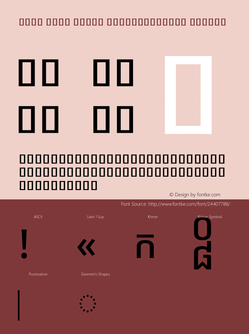 Noto Sans Khmer SemiCondensed Medium Version 2.000 Font Sample