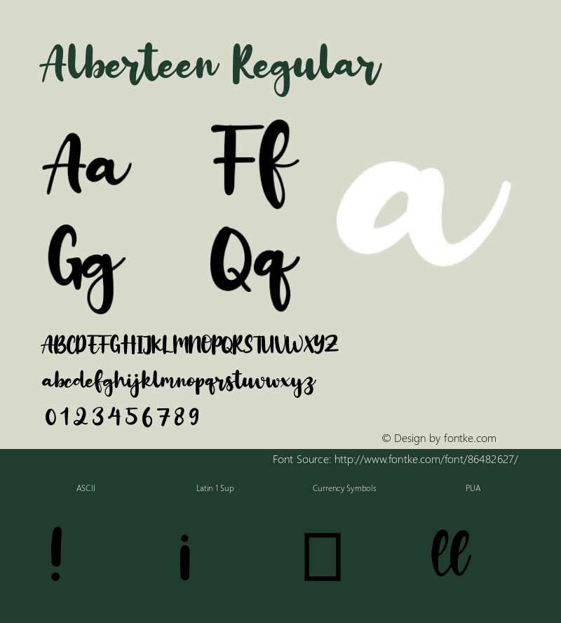 Alberteen Version 1.00;October 8, 2020;FontCreator 12.0.0.2563 64-bit Font Sample