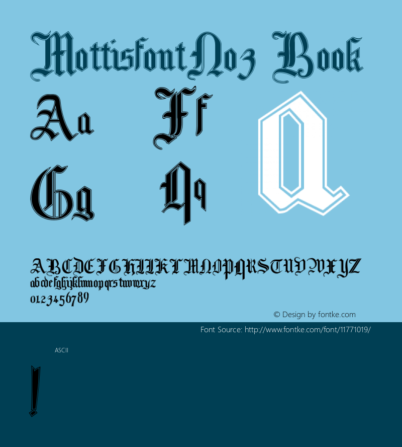 MottisfontNo3 Book Version 001.003 Font Sample