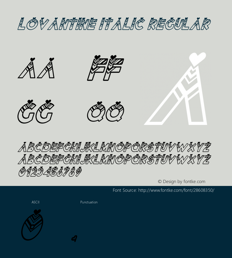 Lovantine italic Version 1.00;February 20, 2019;FontCreator 11.5.0.2427 64-bit Font Sample