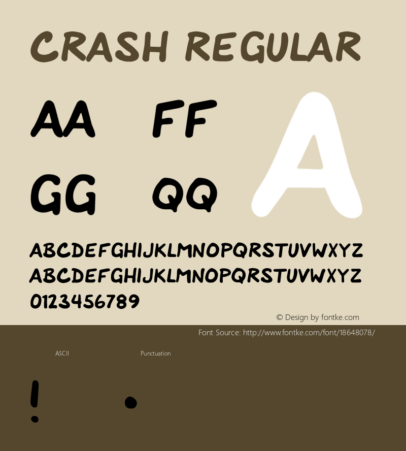 Crash Regular Version 1.002;Fontself Maker 1.1.0 Font Sample