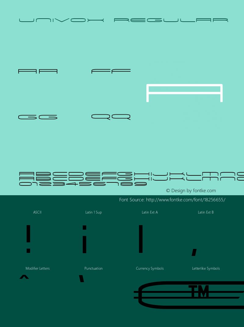 Univox Regular OTF 3.000;PS 001.001;Core 1.0.29 Font Sample