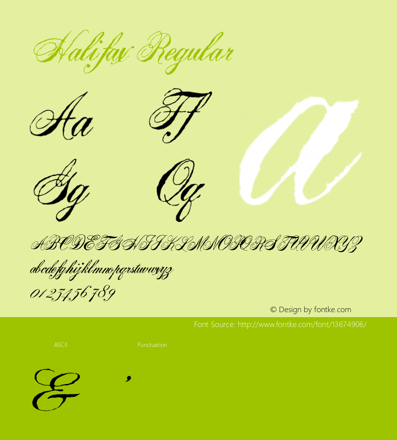 Halifax Regular 001.001 Font Sample