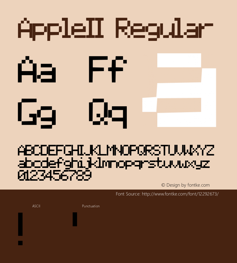 AppleII Regular 001.000 Font Sample