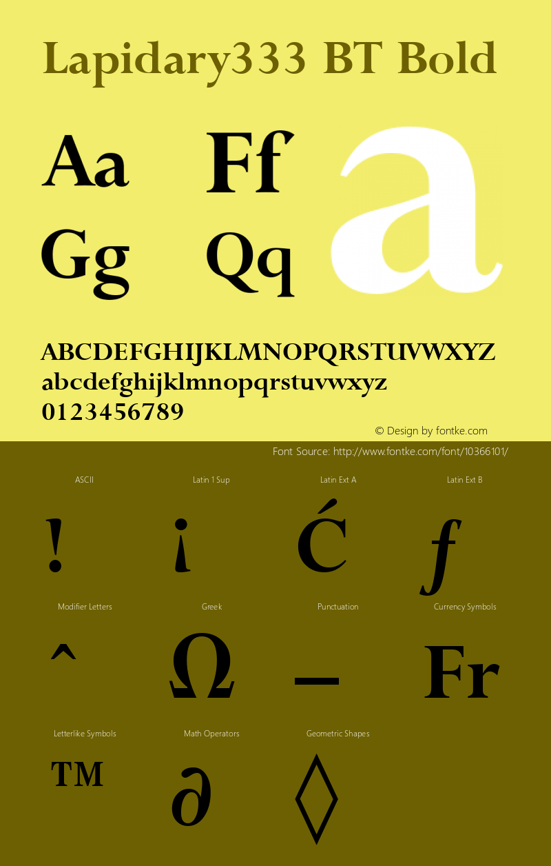 Lapidary333 BT Bold mfgpctt-v1.54 Tuesday, February 9, 1993 10:44:35 am (EST) Font Sample