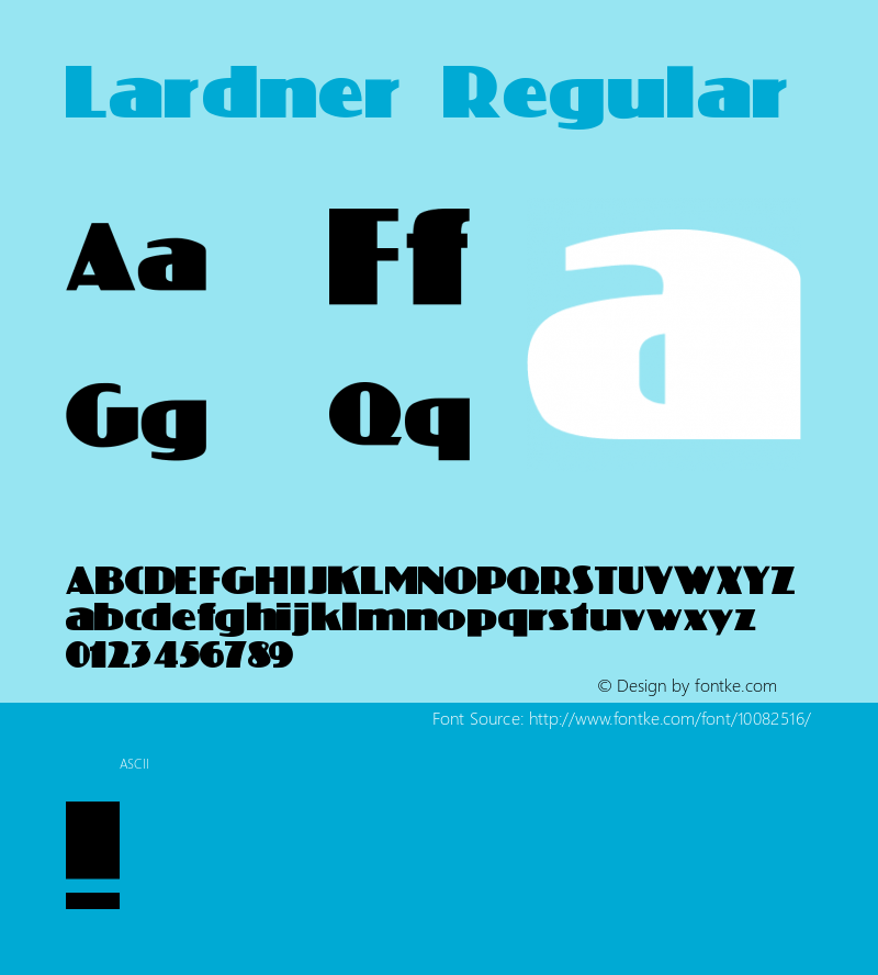 Lardner Regular Unknown Font Sample