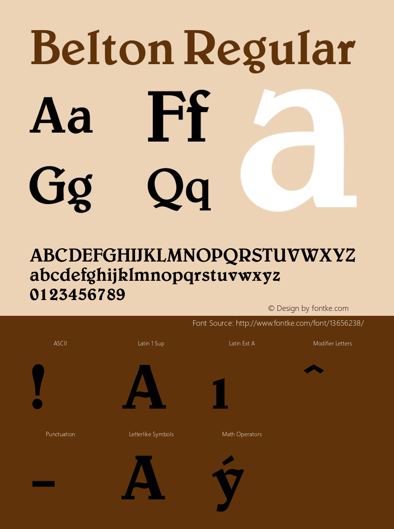 Belton Regular 001.000 Font Sample