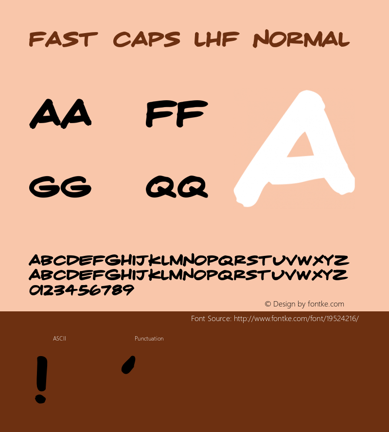 FastCapsLHF-Normal Version 001.901 Font Sample