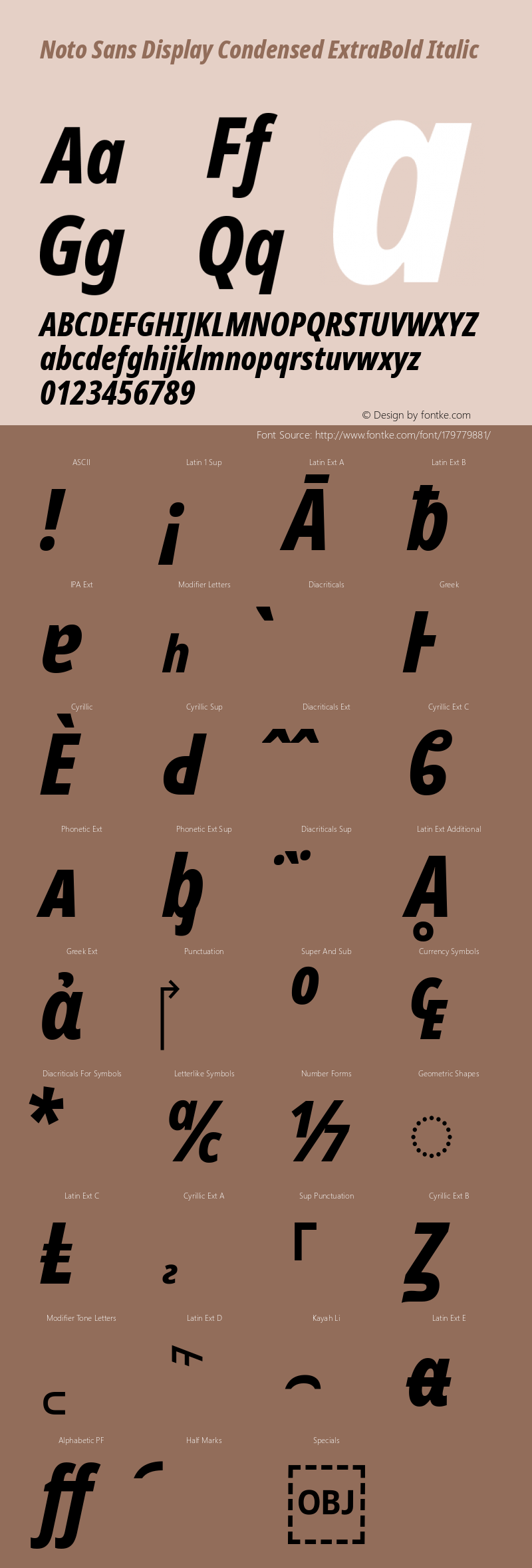 Noto Sans Display Condensed ExtraBold Italic Version 2.005; ttfautohint (v1.8.4) -l 8 -r 50 -G 200 -x 14 -D latn -f none -a qsq -X 
