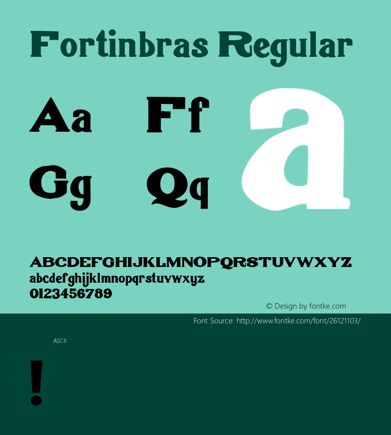 Fortinbras  Font Sample