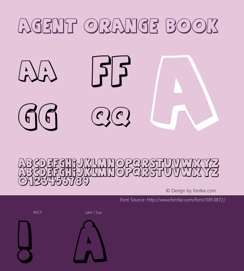 Agent Orange Book Version 2 Font Sample