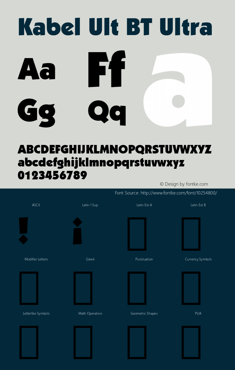 Kabel Ult BT Ultra mfgpctt-v1.64 Friday, May 21, 1993 2:59:32 pm (EST) Font Sample