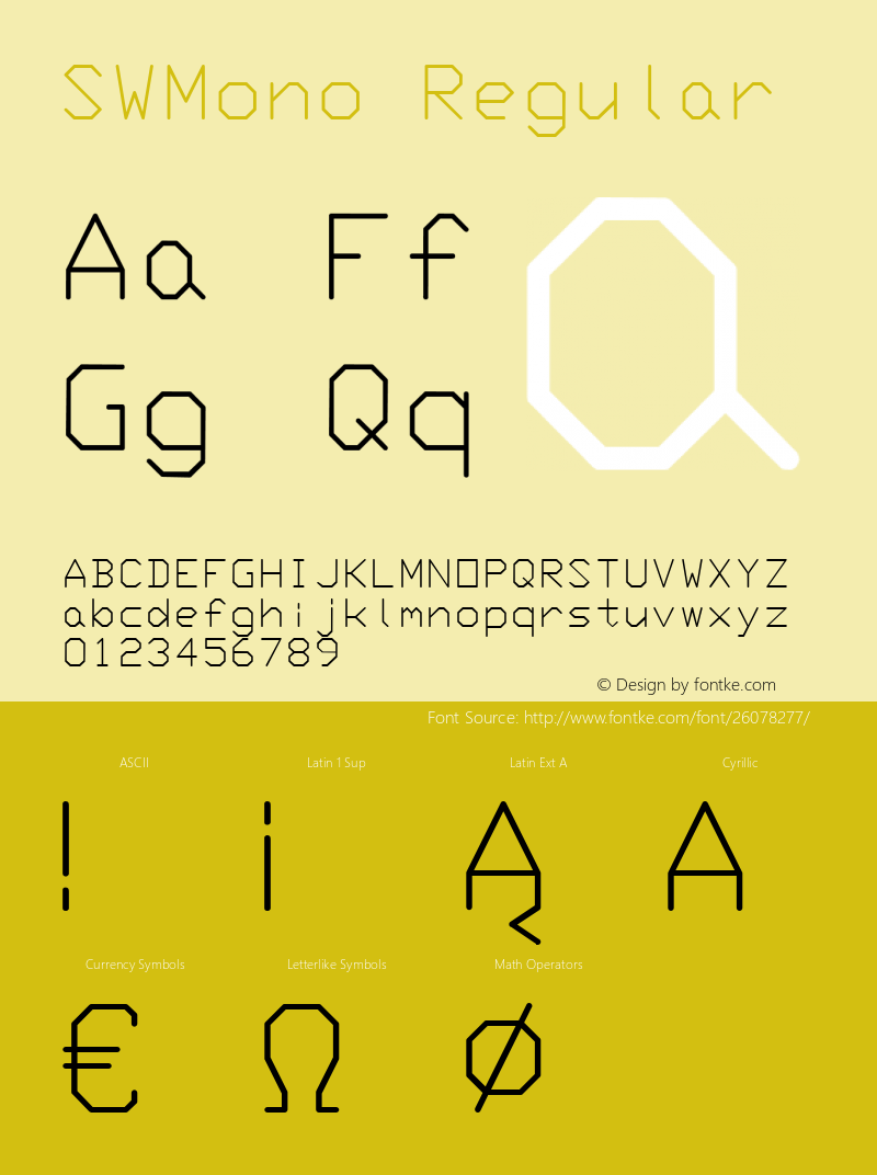 SWMono Version 6.003 Font Sample