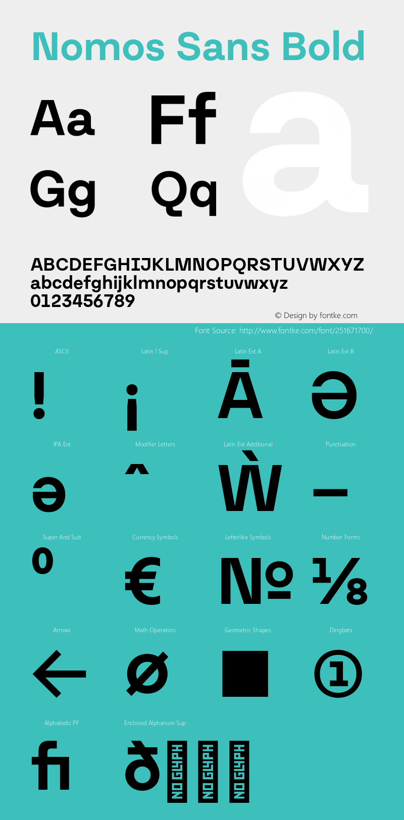 Nomos Sans Bold Version 1.000;Glyphs 3.2 (3216)图片样张