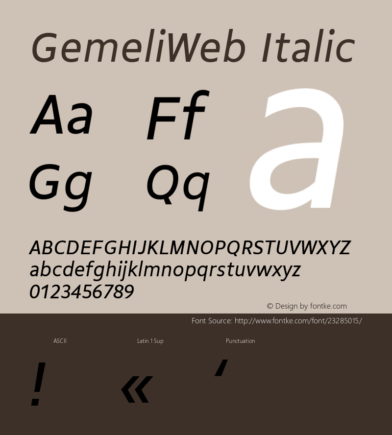 GemeliWeb Italic Version 1.001;PS 1.1;hotconv 1.0.72;makeotf.lib2.5.5900; ttfautohint (v0.92) -l 8 -r 50 -G 200 -x 14 -w 