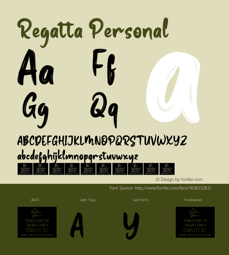 Regatta Personal Version 1.001;Fontself Maker 3.5.4 Font Sample