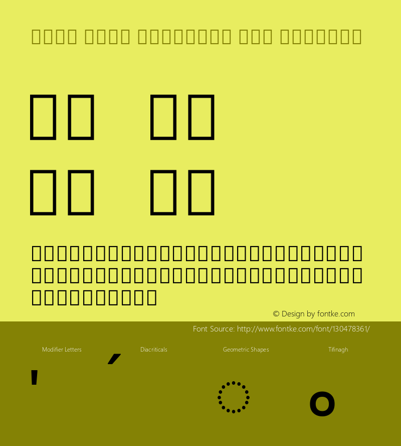 Noto Sans Tifinagh SIL Regular Version 2.002; ttfautohint (v1.8.3) -l 8 -r 50 -G 200 -x 14 -D tfng -f none -a qsq -X 