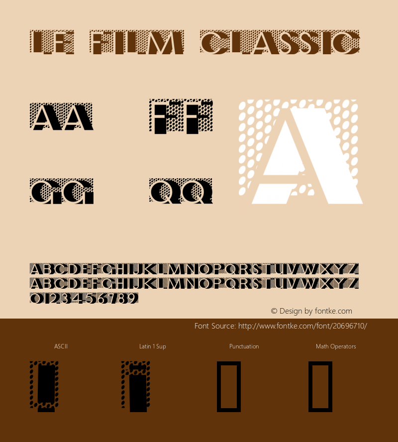 Le Film Classic Macromedia Fontographer 4.1.3 7/23/00 Font Sample
