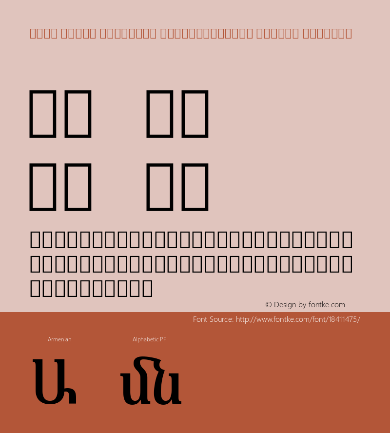 Noto Serif Armenian SemiCondensed Medium Regular 1.000 Font Sample