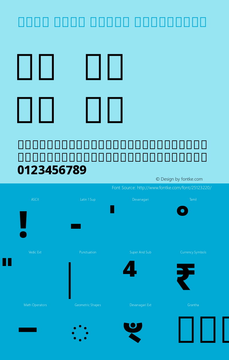 Noto Sans Tamil ExtraBold Version 2.000 Font Sample