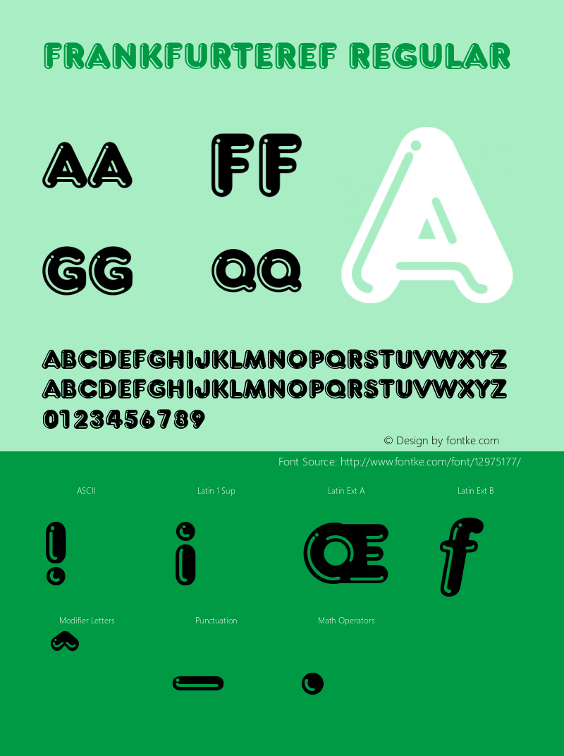 FrankfurterEF Regular 001.000 Font Sample