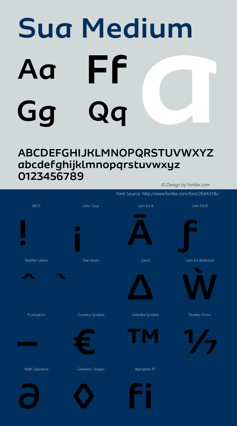 Sua Medium 2.100 Font Sample