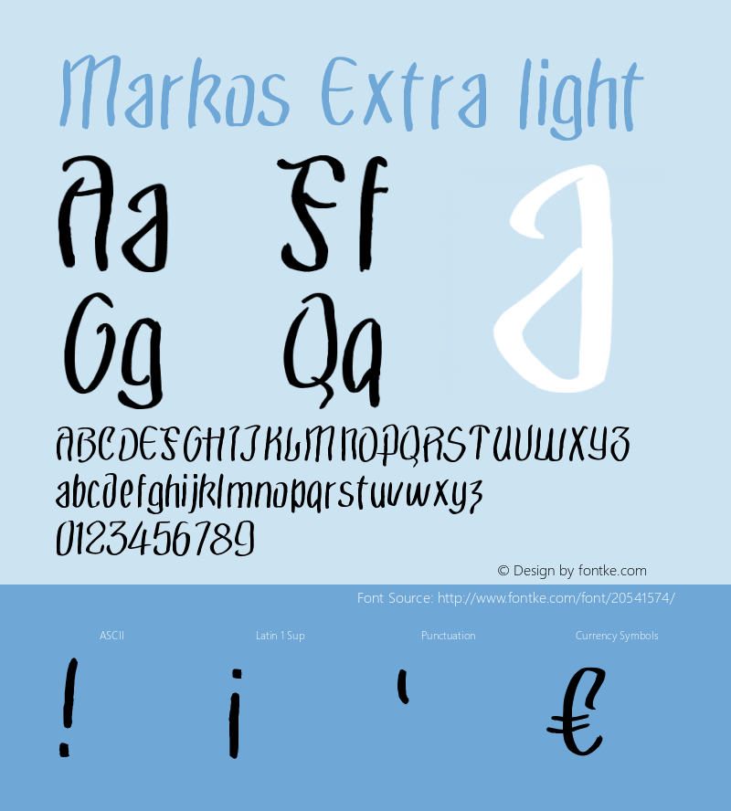 Markos-ExtraLight Version 1.000;PS 001.001;hotconv 1.0.56 Font Sample