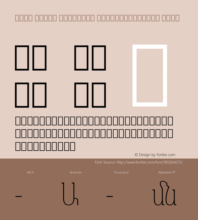 Noto Serif Armenian ExtraCondensed Thin Version 2.040; ttfautohint (v1.8.2)图片样张
