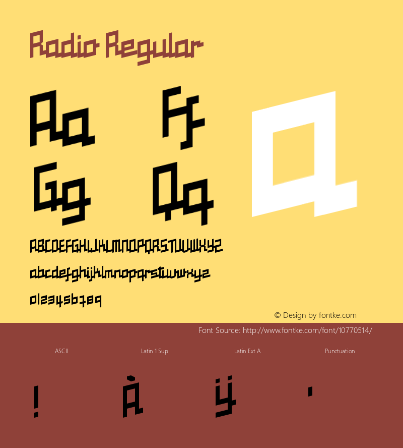 Radio Regular Version 1.0 Font Sample