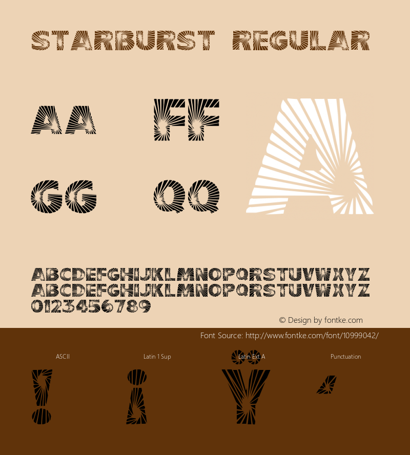 Starburst Regular Version 001.025 Font Sample