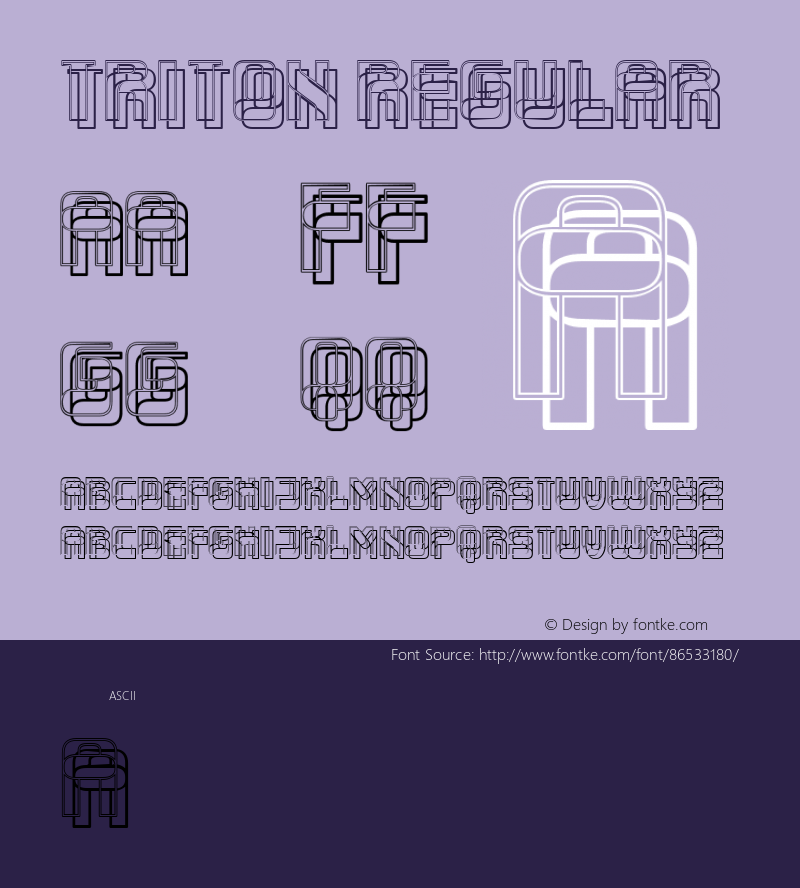 Triton Regular Version 1.000 Font Sample