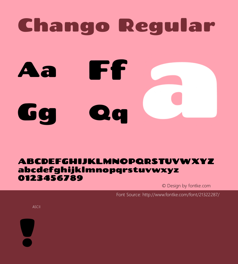 Chango Regular  Font Sample