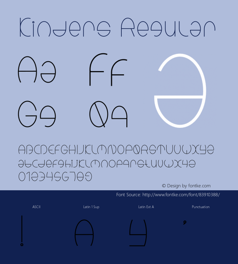 Kinders Version 1.00;September 10, 2020;FontCreator 11.5.0.2430 64-bit Font Sample