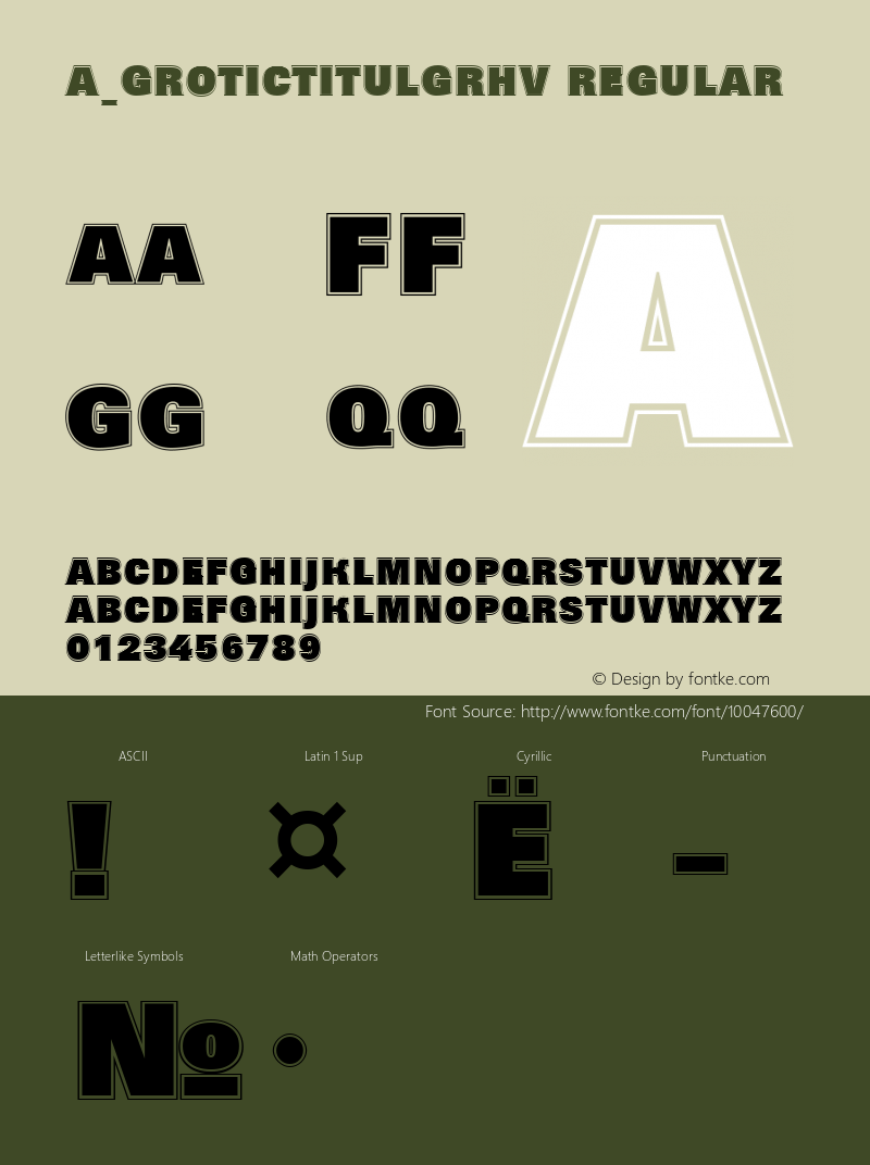 a_GroticTitulGrHv Regular 01.03 Font Sample