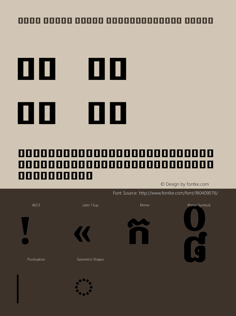 Noto Serif Khmer SemiCondensed Black Version 2.001; ttfautohint (v1.8.2)图片样张