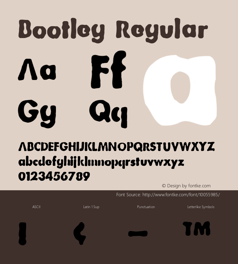 Bootleg Regular Macromedia Fontographer 4.1.5 9/30/98 Font Sample