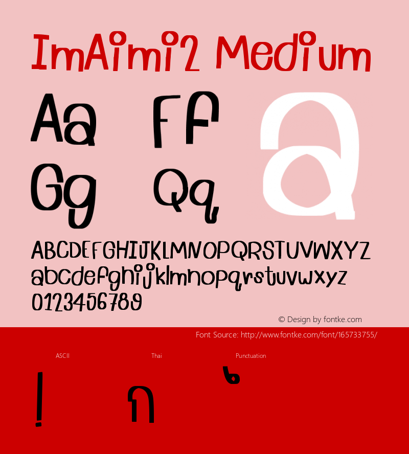 ImAimi2 Version 001.000 Font Sample