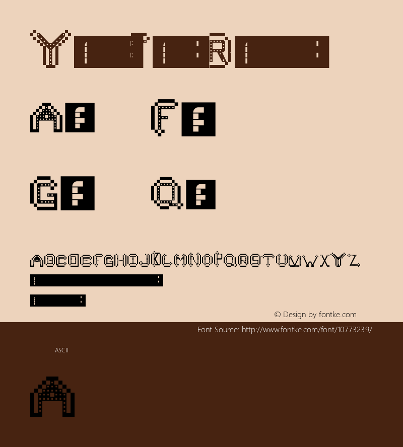 YatesFont Regular Version 1.0 Font Sample