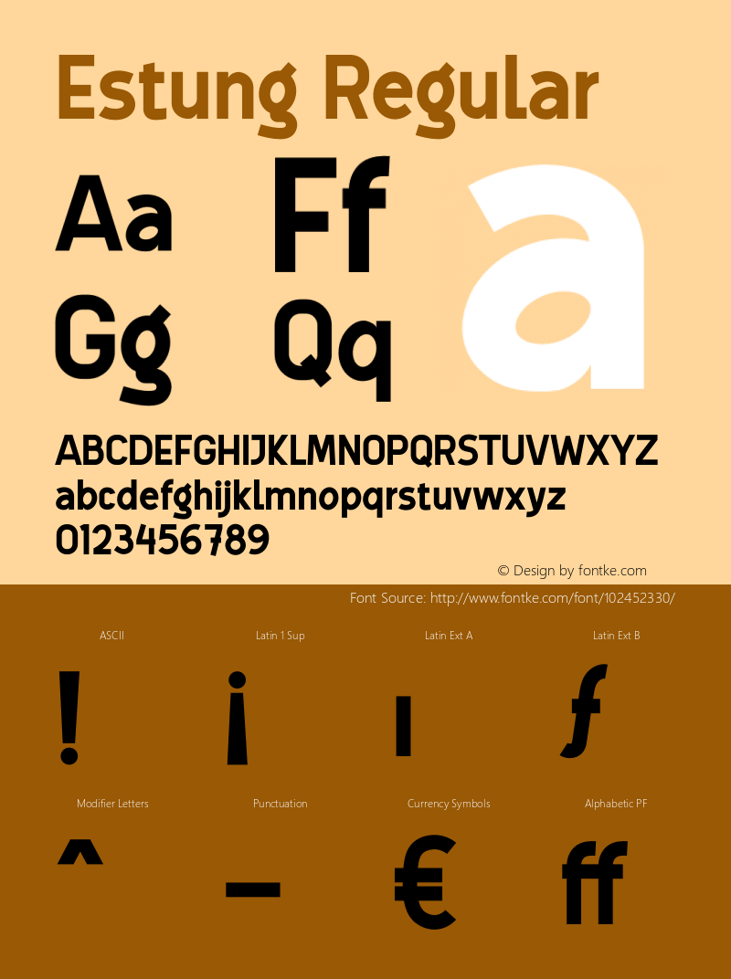 Estung Version 1.004;Fontself Maker 3.5.4 Font Sample
