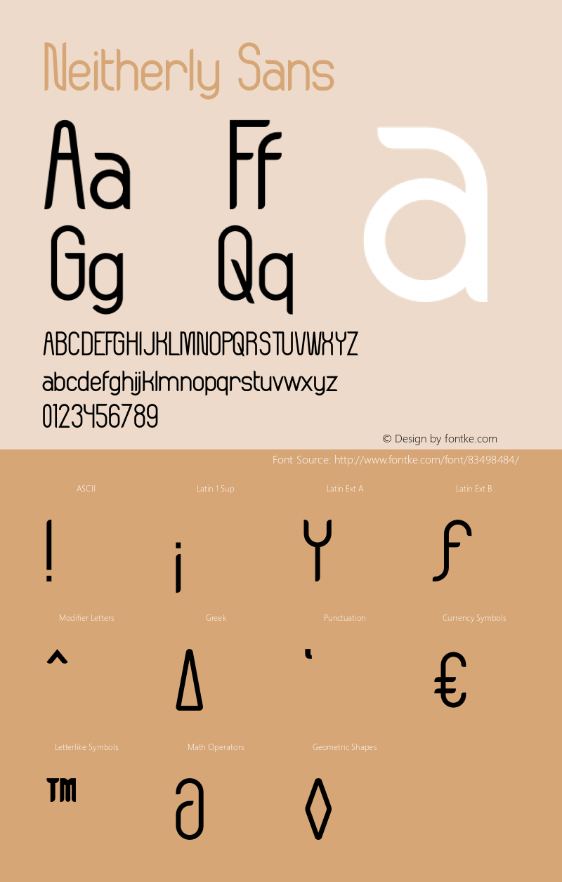 Neitherly Sans Version 1.004;Fontself Maker 3.5.1 Font Sample