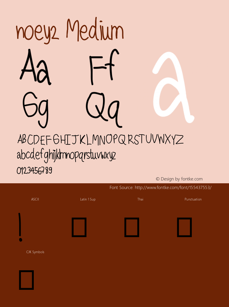 noey2 Version 001.000 Font Sample