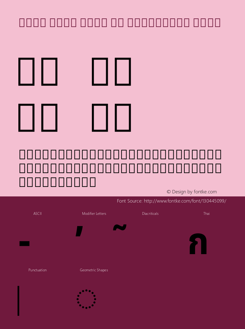 Noto Sans Thai UI Condensed Bold Version 2.000 Font Sample